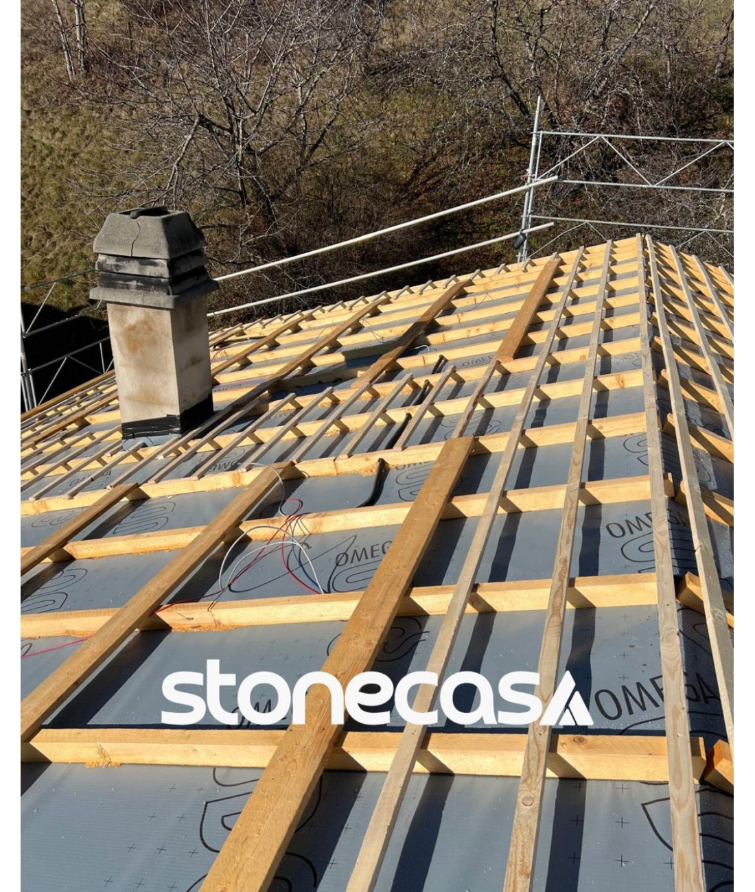 Base de madeira para instalação de telhas de ardósia natural madeiramento de telhado preparado para telhas de ardósia